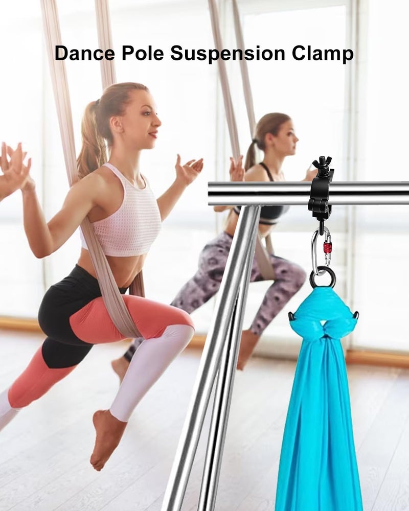 THXCHER 35-45mm Pole Dancing Hanging Clamp, 220lbs Capacity Heavy Duty Rotation Device with Locking Mechanism for Aerial Yoga Hammock Silk Fitness Training Equipment - Image 2